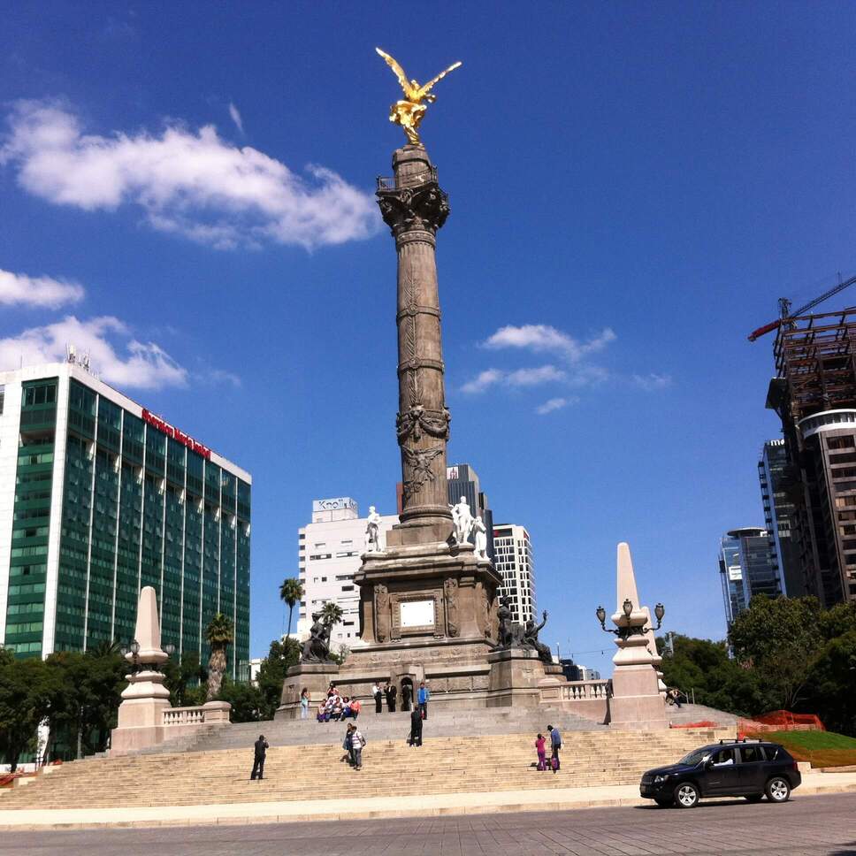 The angel of independence in Mexico city